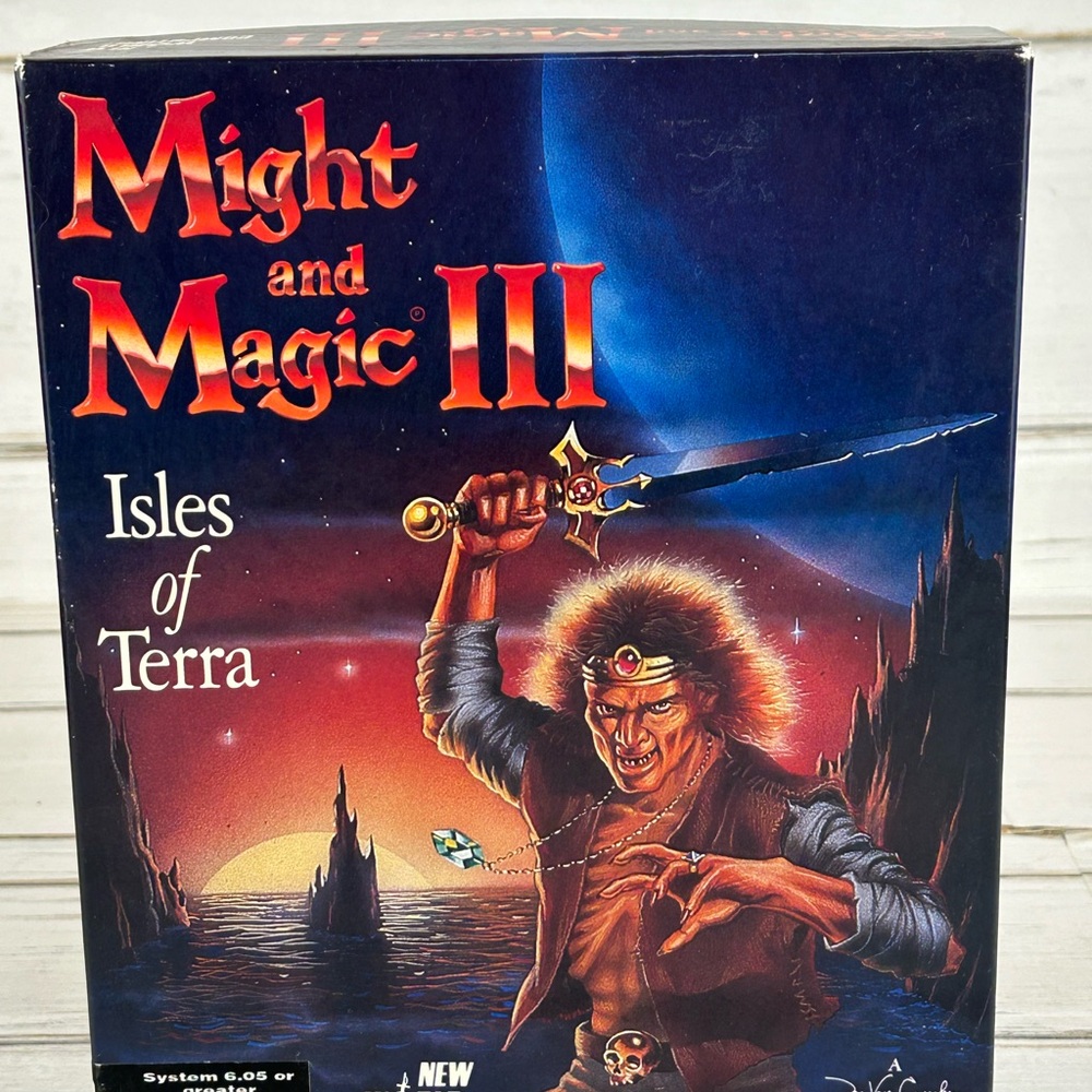 Might and Magic III: Isles of Terra - Vintage Game Box (Blue/Red)